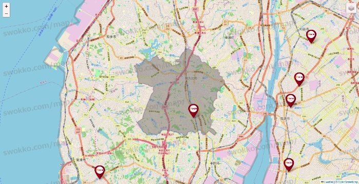 愛知県のDCMの店舗地図