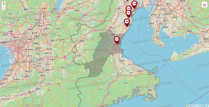 三重県のDCMの店舗地図