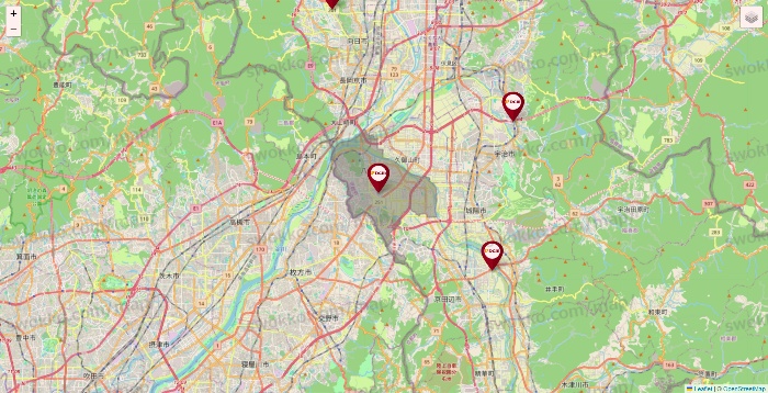 京都府のDCMの店舗地図