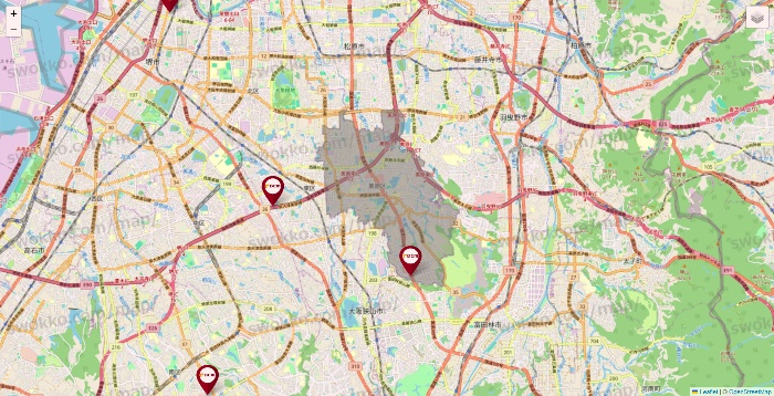 大阪府のDCMの店舗地図