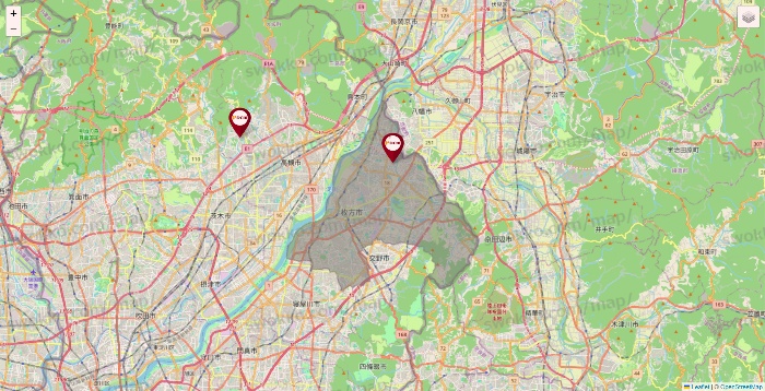 大阪府のDCMの店舗地図