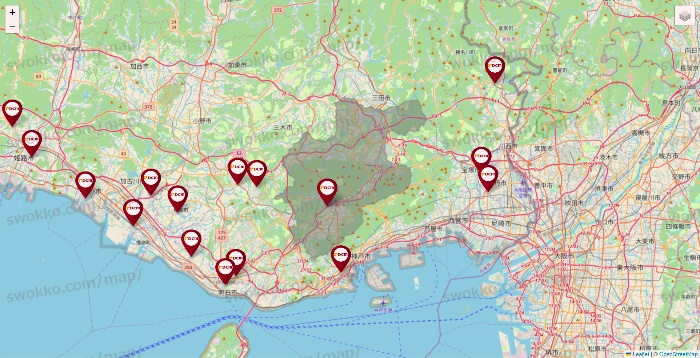 兵庫県のDCMの店舗地図