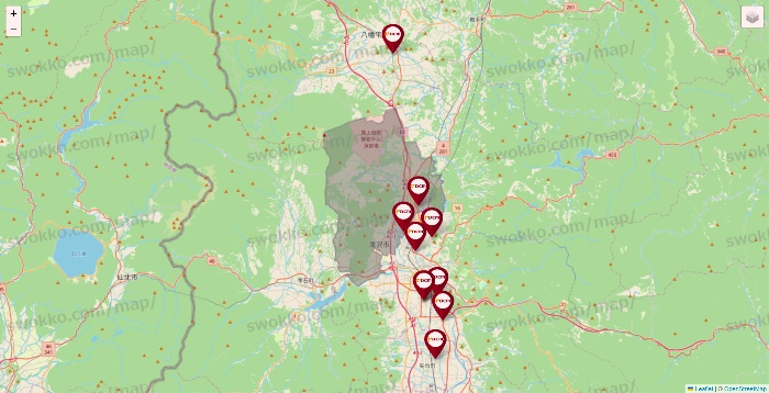 岩手県のDCMの店舗地図