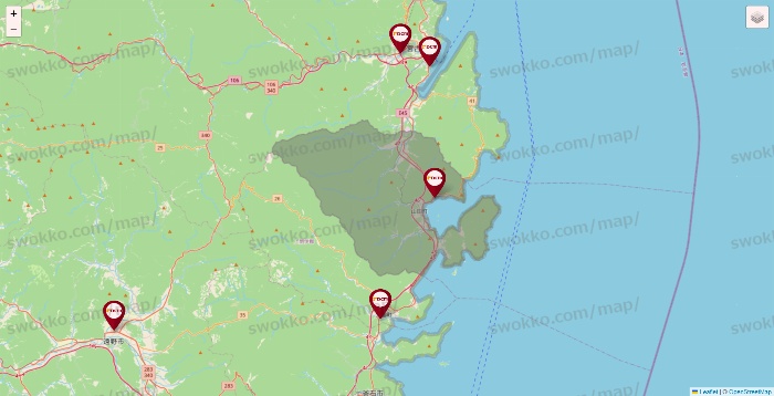 岩手県のDCMの店舗地図