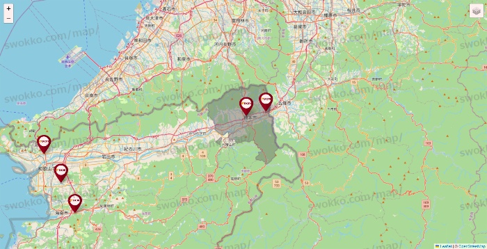 和歌山県のDCMの店舗地図