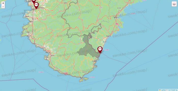 和歌山県のDCMの店舗地図