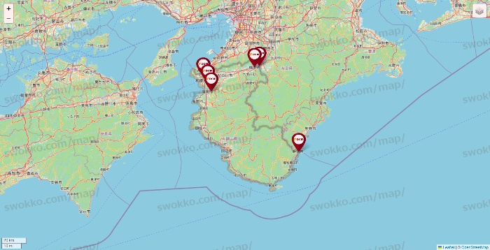 和歌山県のDCMの店舗地図