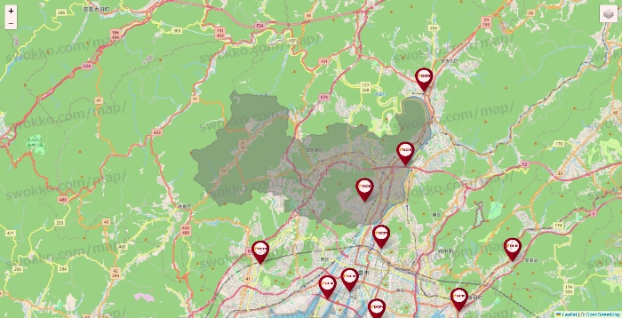 広島県のDCMの店舗地図