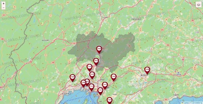 広島県のDCMの店舗地図