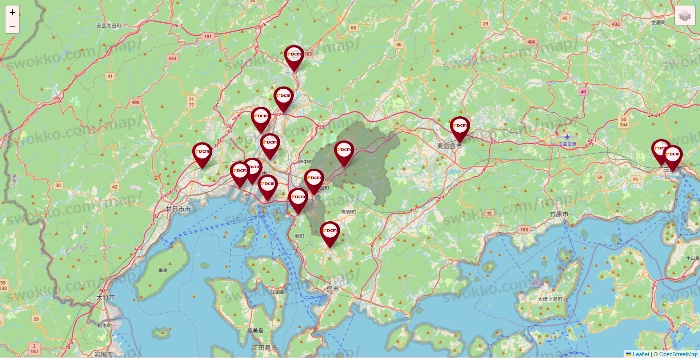 広島県のDCMの店舗地図