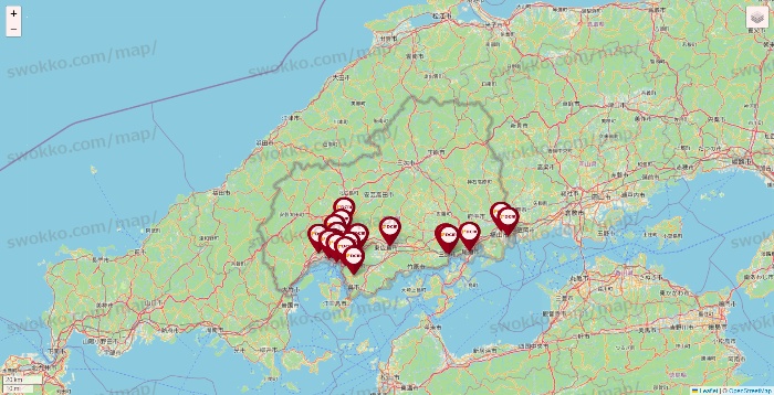 広島県のDCMの店舗地図