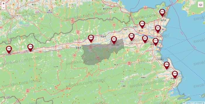 徳島県のDCMの店舗地図