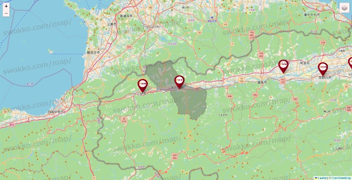 徳島県のDCMの店舗地図