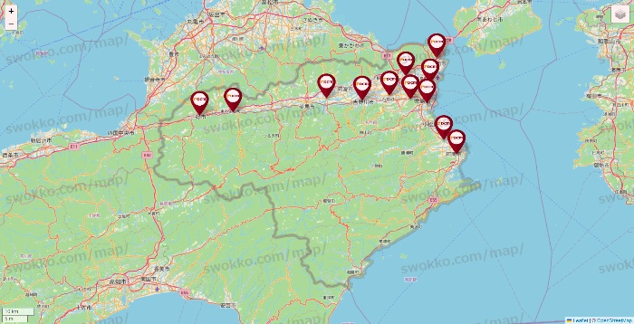 徳島県のDCMの店舗地図