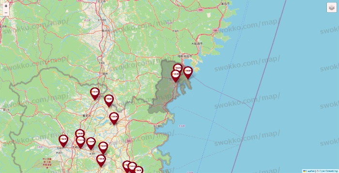 宮城県のDCMの店舗地図