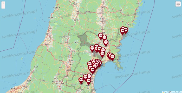宮城県のDCMの店舗地図