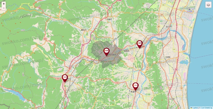 宮城県のDCMの店舗地図