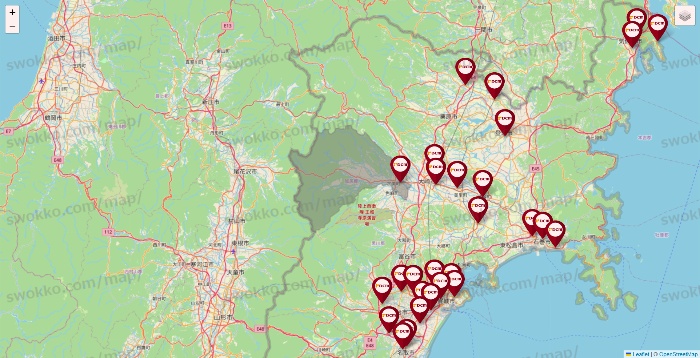 宮城県のDCMの店舗地図