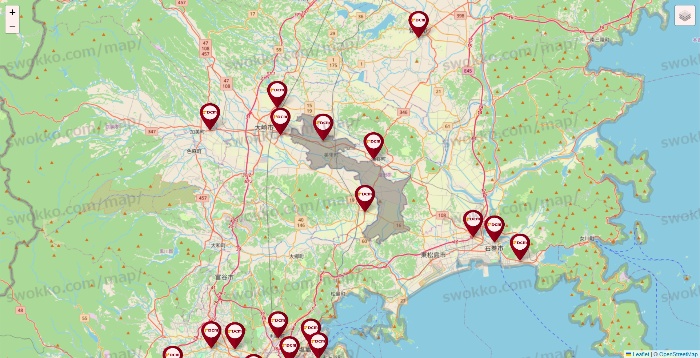 宮城県のDCMの店舗地図