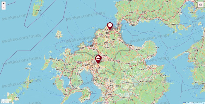 福岡県のDCMの店舗地図