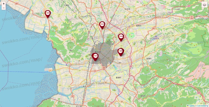 熊本県のDCMの店舗地図