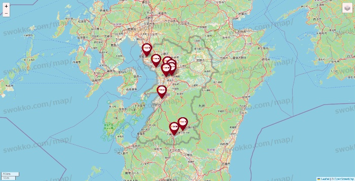 熊本県のDCMの店舗地図