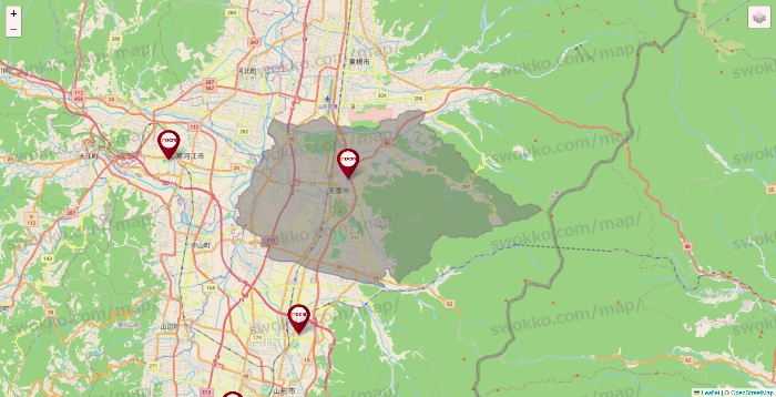 山形県のDCMの店舗地図