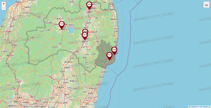 福島県のDCMの店舗地図