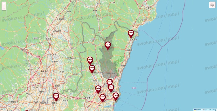 茨城県のDCMの店舗地図