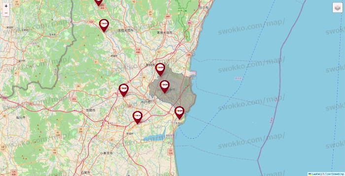 茨城県のDCMの店舗地図