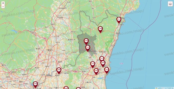 茨城県のDCMの店舗地図