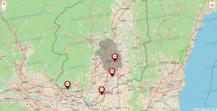 栃木県のDCMの店舗地図