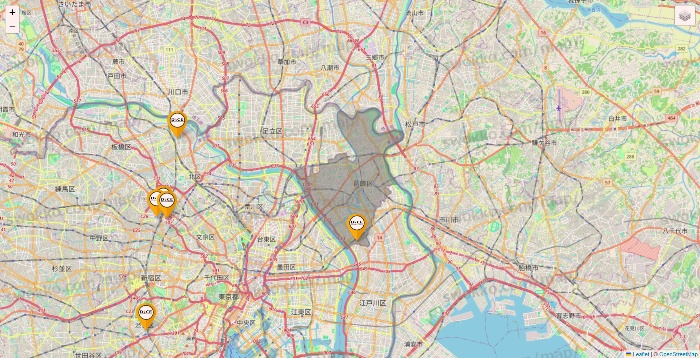 東京都のDICE（ダイス）の店舗地図