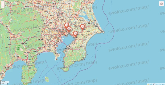 千葉県のDione（ディオーネ）の店舗地図