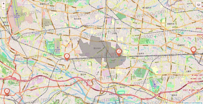 東京都のDione（ディオーネ）の店舗地図