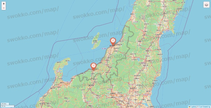 新潟県のDione（ディオーネ）の店舗地図