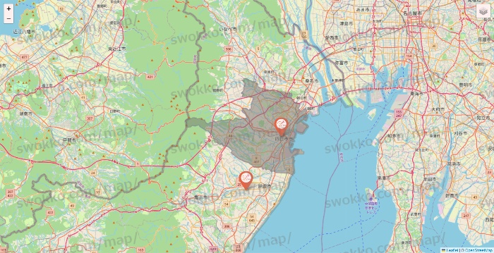 三重県のDione（ディオーネ）の店舗地図