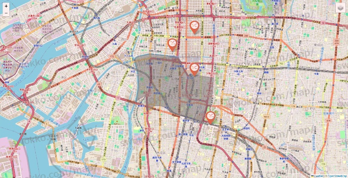 大阪府のDione（ディオーネ）の店舗地図