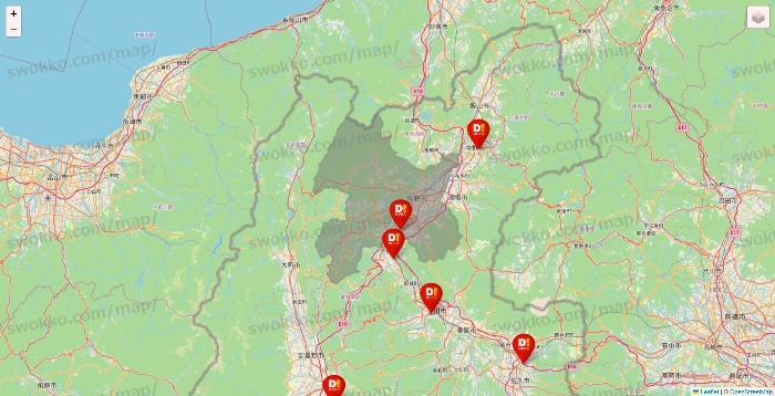 長野県のDirex（ダイレックス）の店舗地図