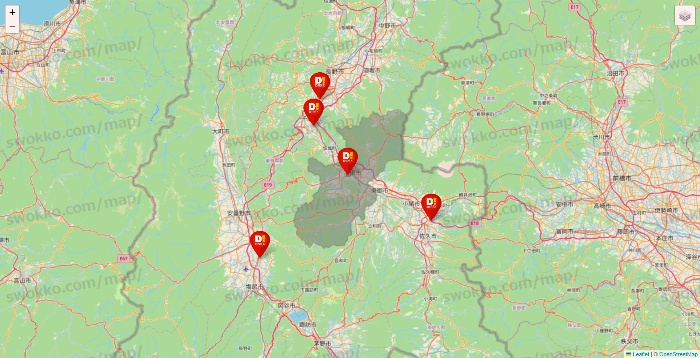 長野県のDirex（ダイレックス）の店舗地図