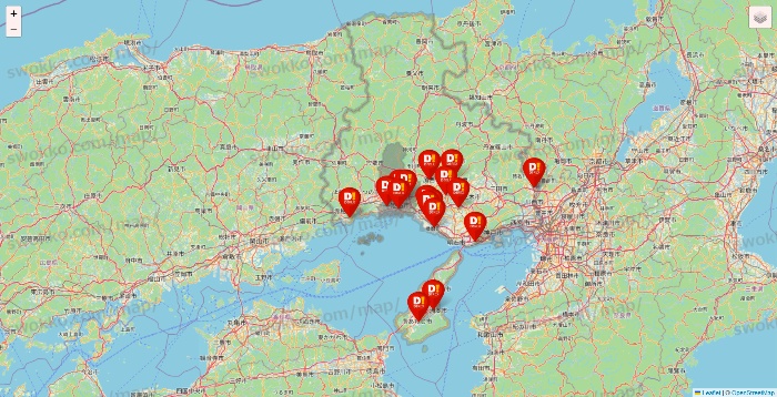 兵庫県のDirex（ダイレックス）の店舗地図