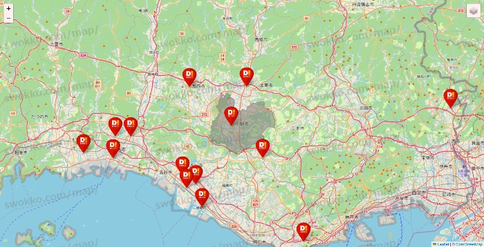 兵庫県のDirex（ダイレックス）の店舗地図