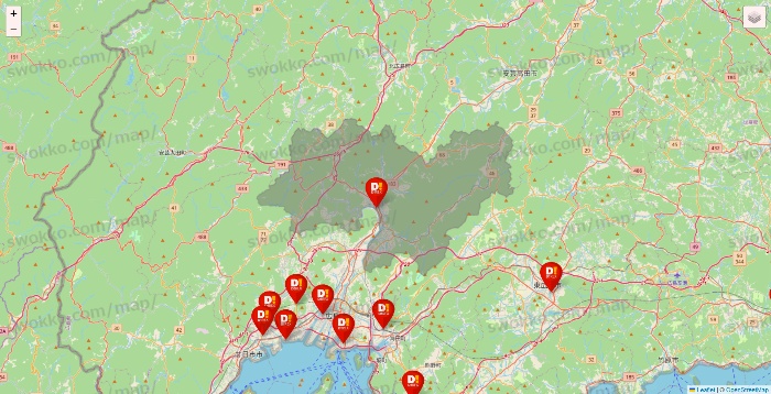 広島県のDirex（ダイレックス）の店舗地図
