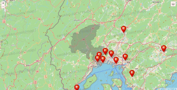 広島県のDirex（ダイレックス）の店舗地図