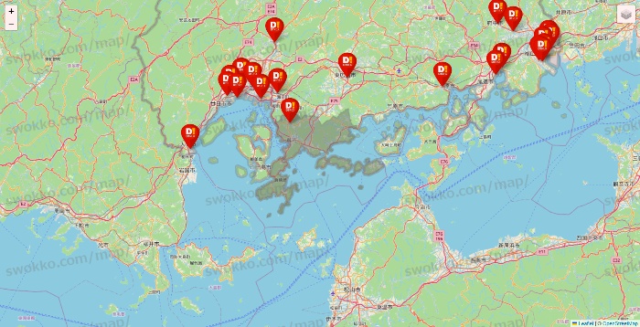広島県のDirex（ダイレックス）の店舗地図