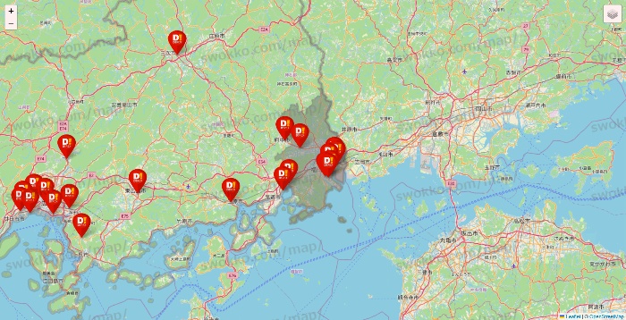 広島県のDirex（ダイレックス）の店舗地図