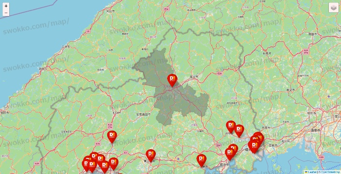 広島県のDirex（ダイレックス）の店舗地図