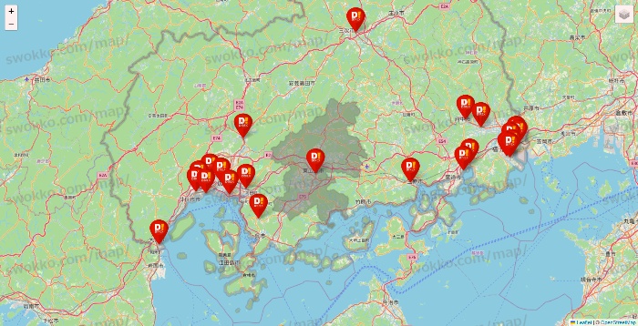広島県のDirex（ダイレックス）の店舗地図