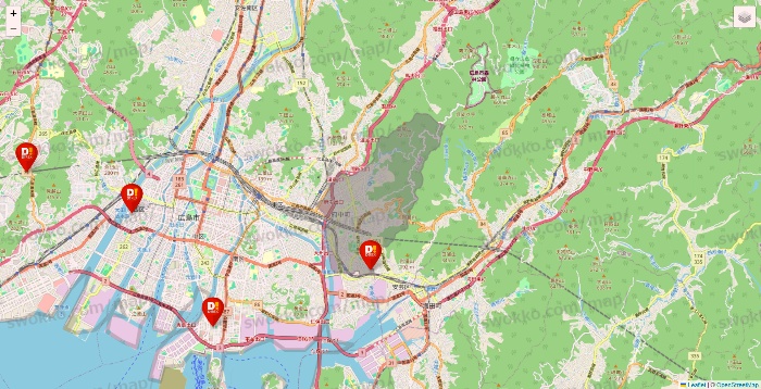 広島県のDirex（ダイレックス）の店舗地図