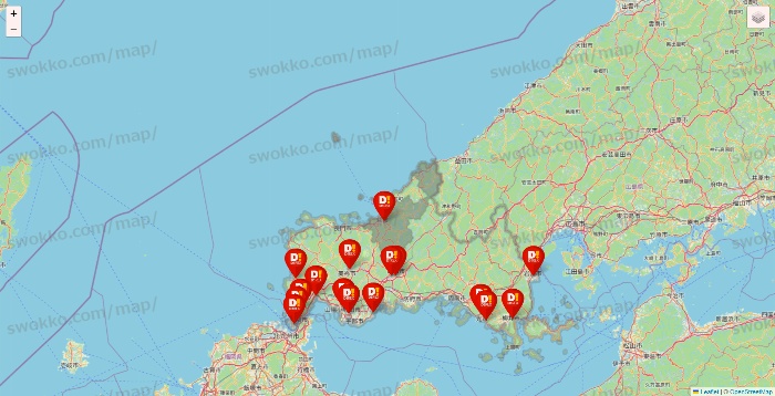 山口県のDirex（ダイレックス）の店舗地図
